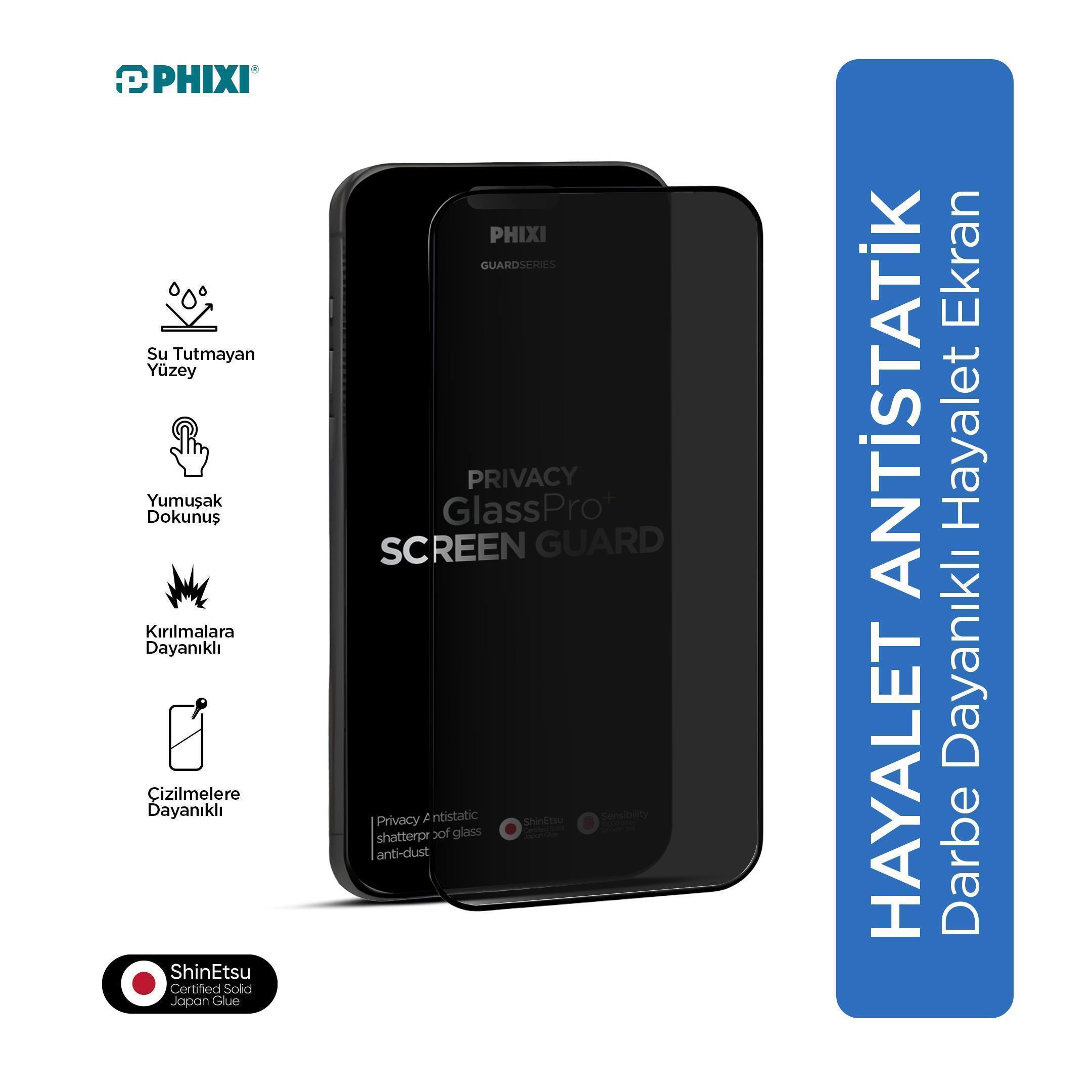 Phixi Premium Guard Hayalet Cam Ekran Koruyucu – Samsung S24 FE Uyumlu | Antistatik, Su Tutmaz, Tam Kaplama