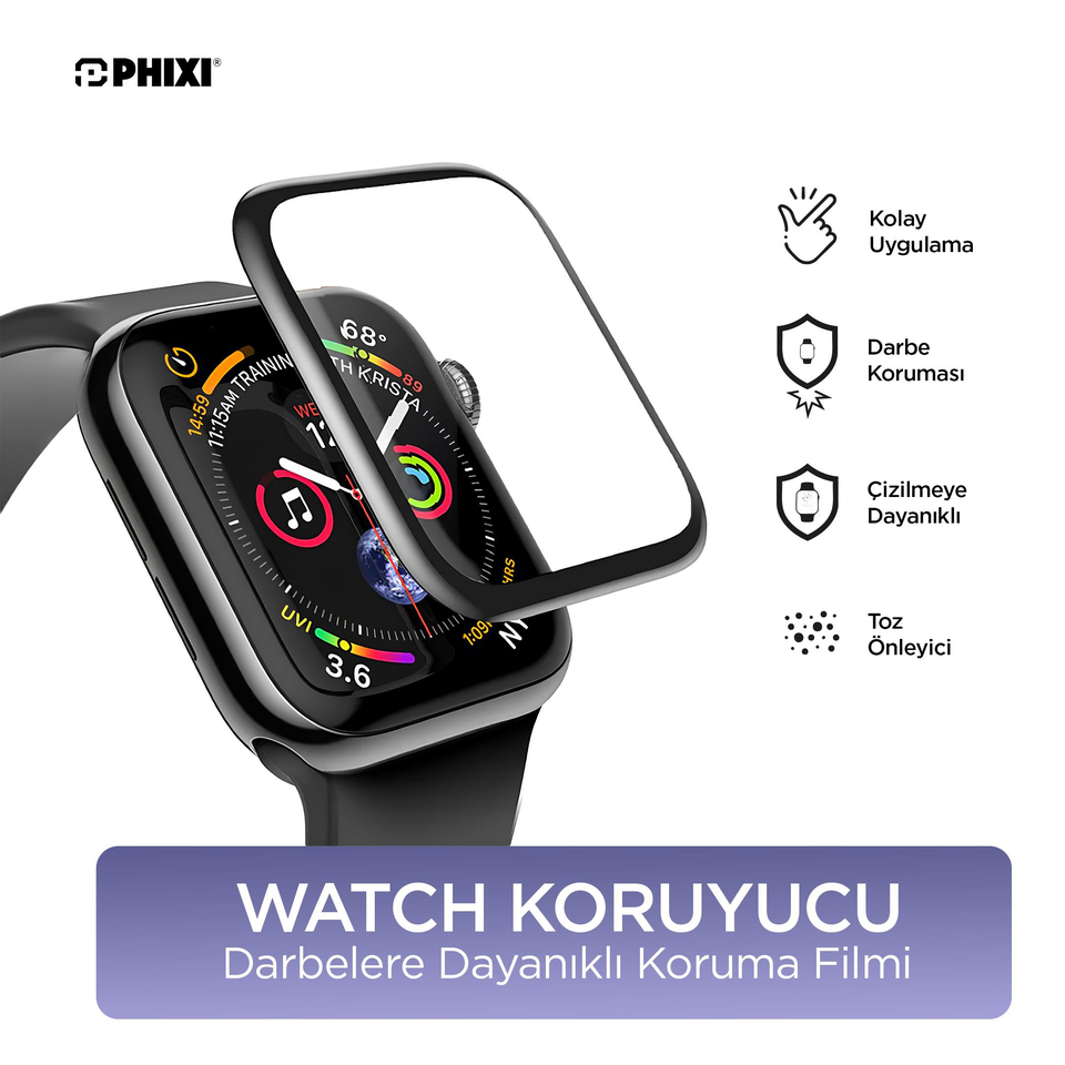 Phixi Premium Guard Serisi – Watch Uyumlu Ekran Koruyucu | Darbe Dayanıklı, Kırılmaz Cam, Net Görünüm