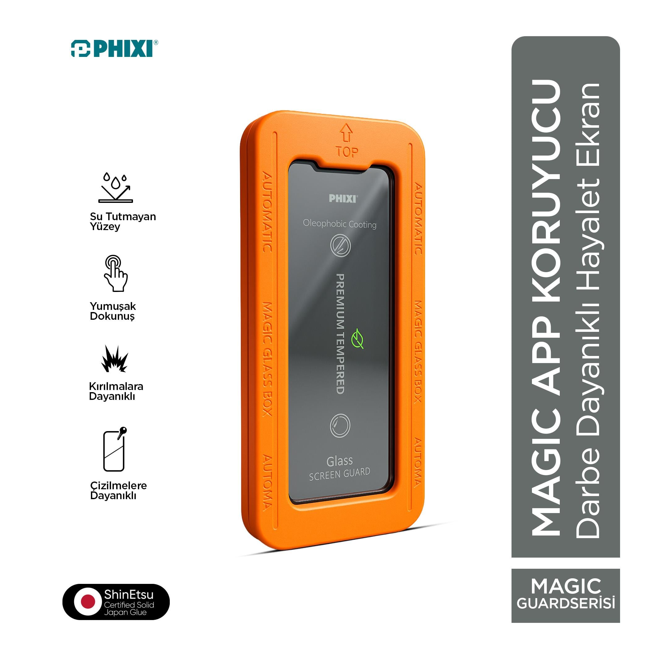 Phixi iPhone 11 Pro MagicApp Hayalet Cam Aparatlı Gizlilik Ekran Koruyucu – Maksimum Koruma ve Gizlilik