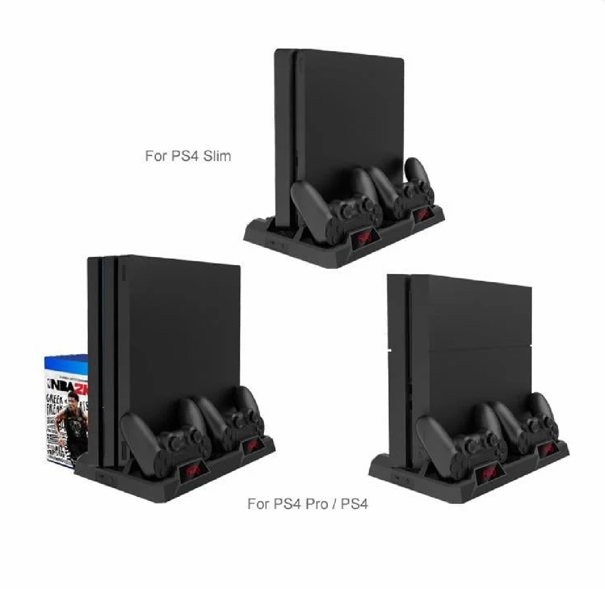 HEPU TP4-18119 – PS4 Serisi Çok Fonksiyonlu Soğutma ve Şarj Standı