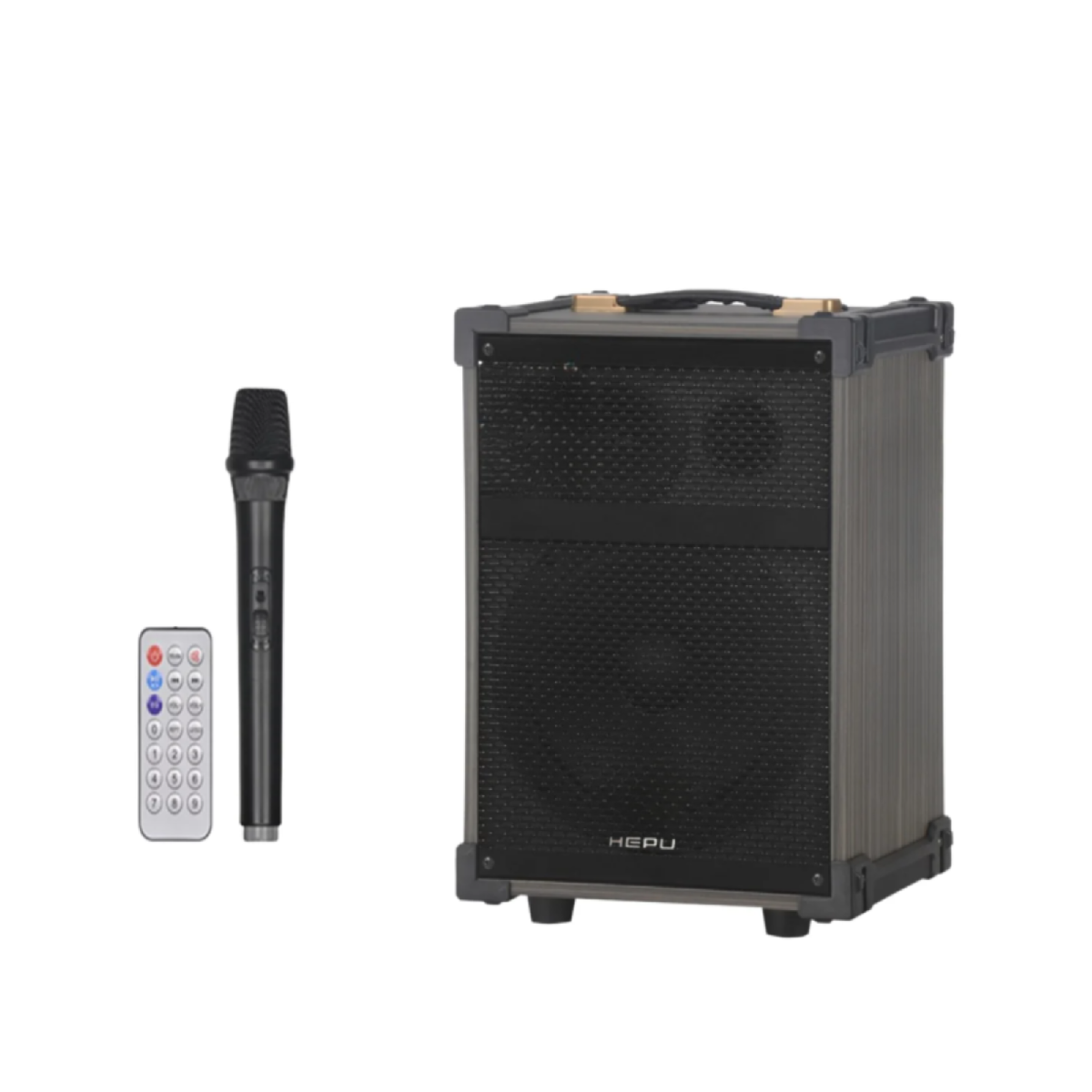 HEPU HP-904 Partybox Bluetooth Hoparlör – 12” Woofer, 40W Güç, 1 Kablosuz Mikrofon + Kumanda, Bass Boost