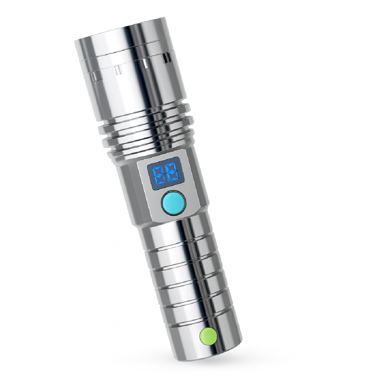 HEPU HP-M07 Profesyonel LED El Feneri – Dijital Göstergeli, Zoom Odaklı, USB Giriş/Çıkışlı, Powerbank Özellikli